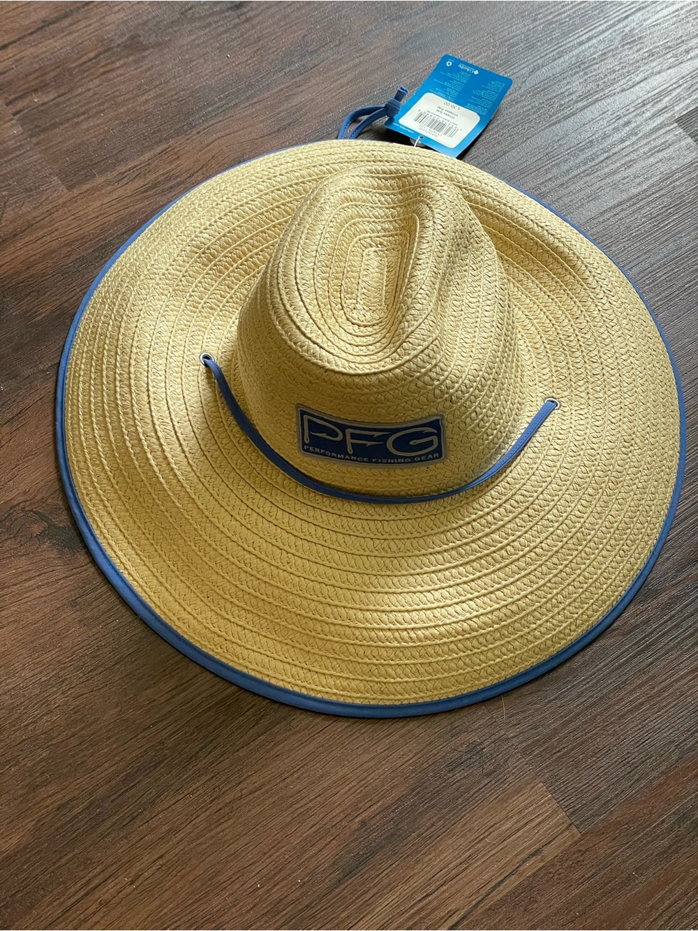 Columbia PFG Straw Lifeguard Beach Hat Wide Sun Brim Gardening Fishing S/M NWT